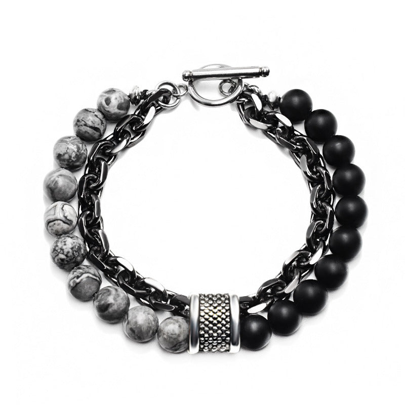 Men's Tiger Eye Stone Beaded Bracelet