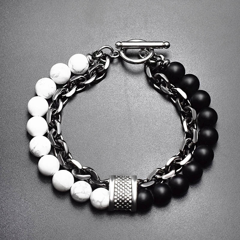 Men's Tiger Eye Stone Beaded Bracelet