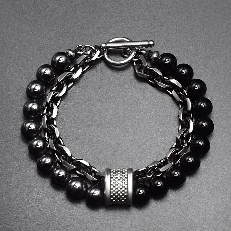 Men's Tiger Eye Stone Beaded Bracelet