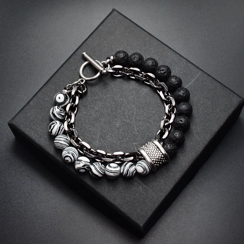Men's Tiger Eye Stone Beaded Bracelet