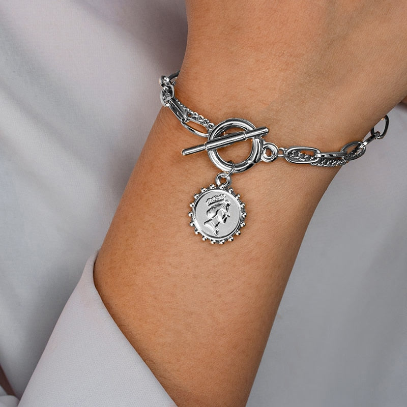 Fashion Gold Multilayer Beads Pearl Bracelets for Women