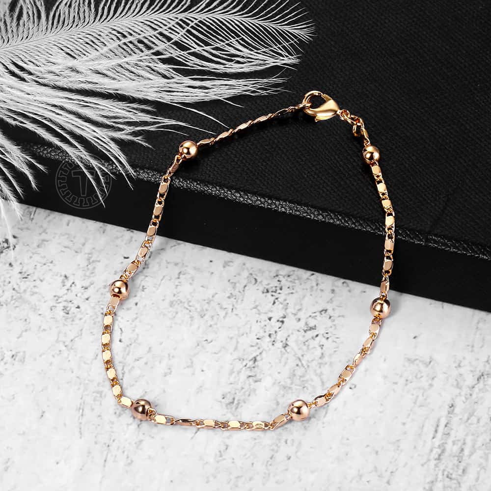 Marina Bead Link Chain Bracelet Necklace Set