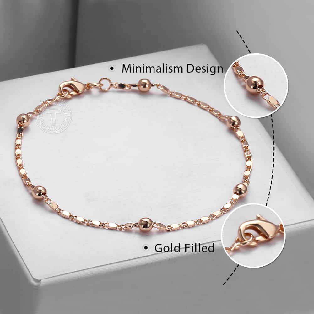 Marina Bead Link Chain Bracelet Necklace Set