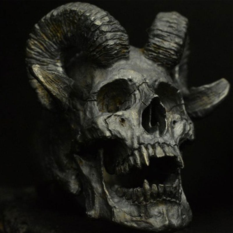 Vintage Gothic Punk  Demon Satan Goat Skull Ring