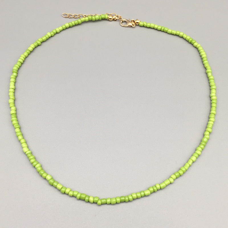 Simple Seed Beads Strand Necklace
