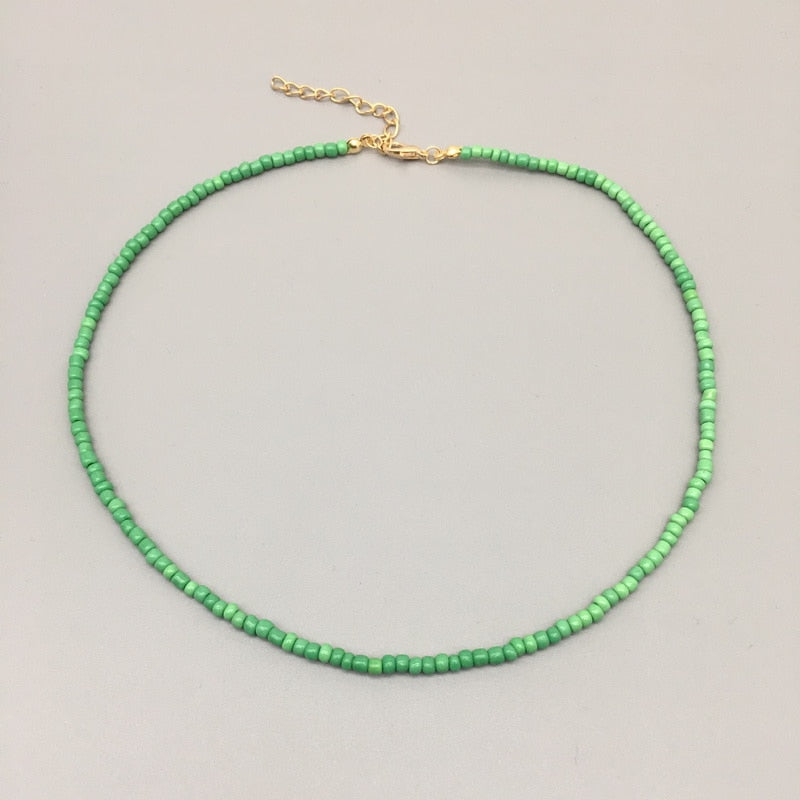 Simple Seed Beads Strand Necklace