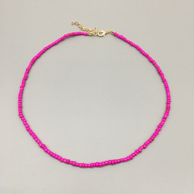 Simple Seed Beads Strand Necklace