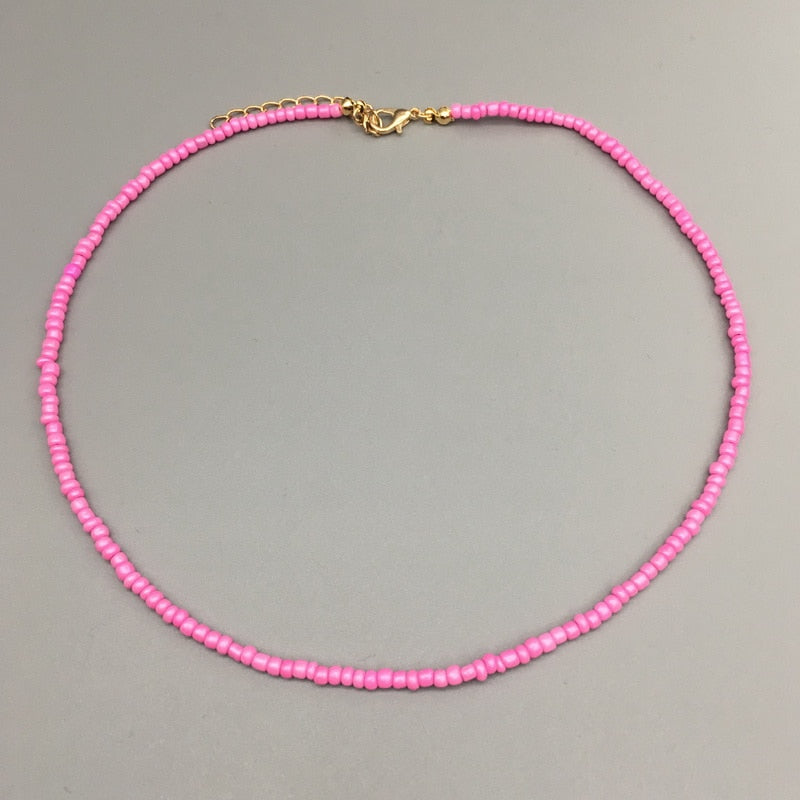Simple Seed Beads Strand Necklace