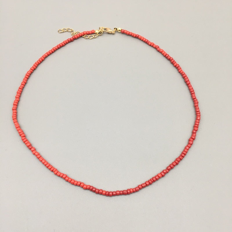 Simple Seed Beads Strand Necklace