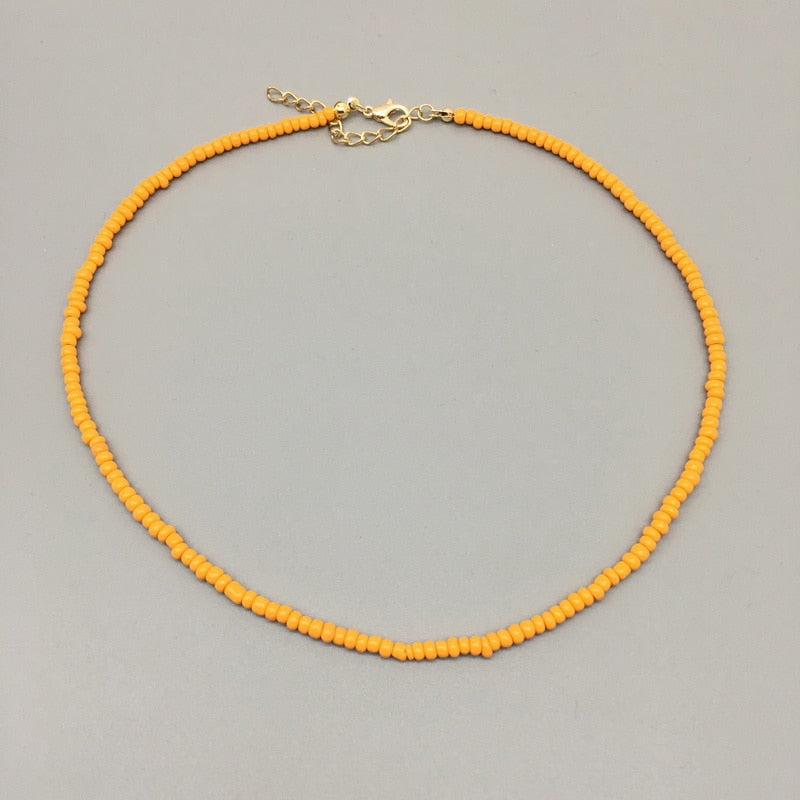Simple Seed Beads Strand Necklace