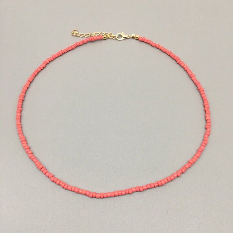 Simple Seed Beads Strand Necklace