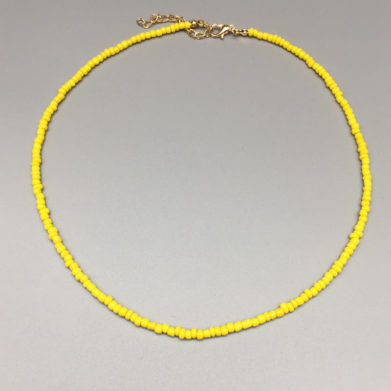 Simple Seed Beads Strand Necklace