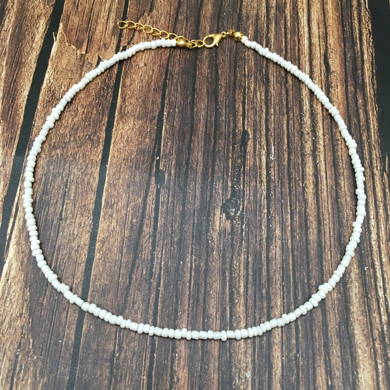 Simple Seed Beads Strand Necklace