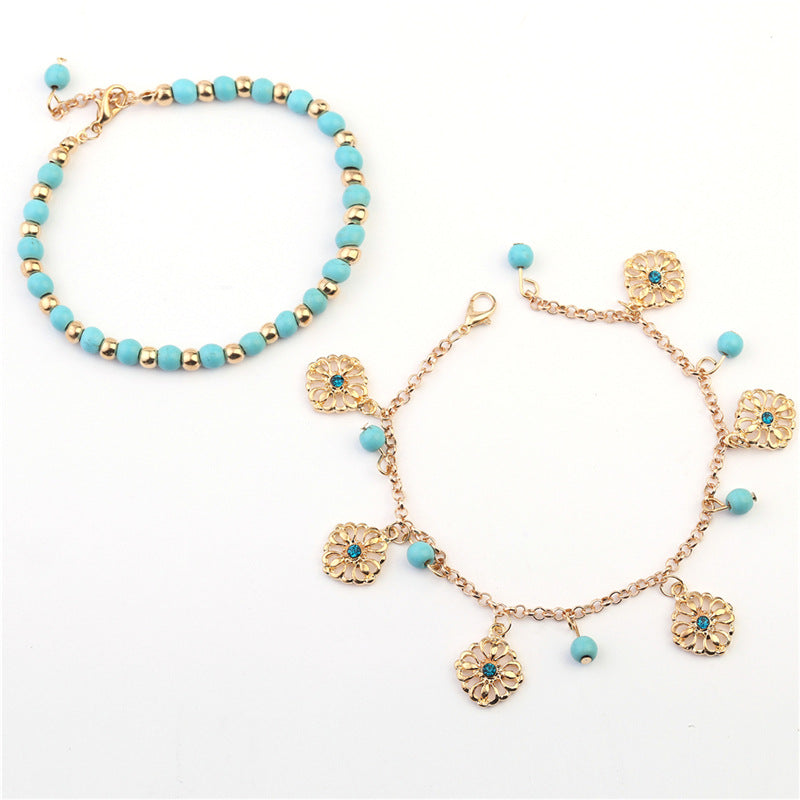 Gold Color Sexy Boho Anklets Foot Chain Charm