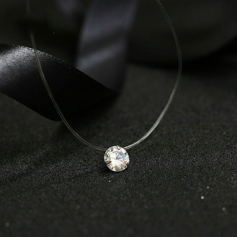 Fashion Shiny Crystal Necklace Zircon Pendant