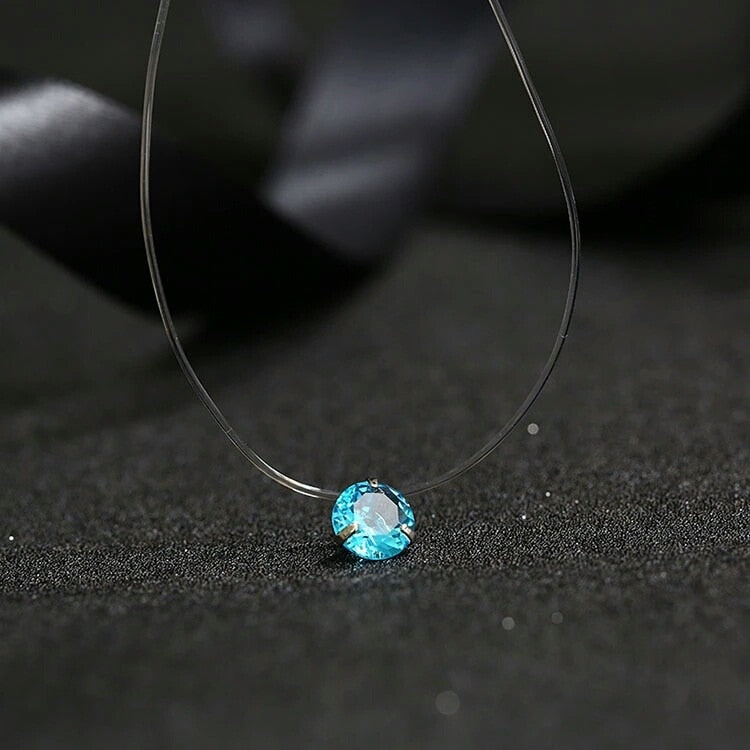 Fashion Shiny Crystal Necklace Zircon Pendant