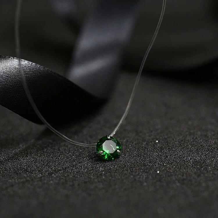 Fashion Shiny Crystal Necklace Zircon Pendant
