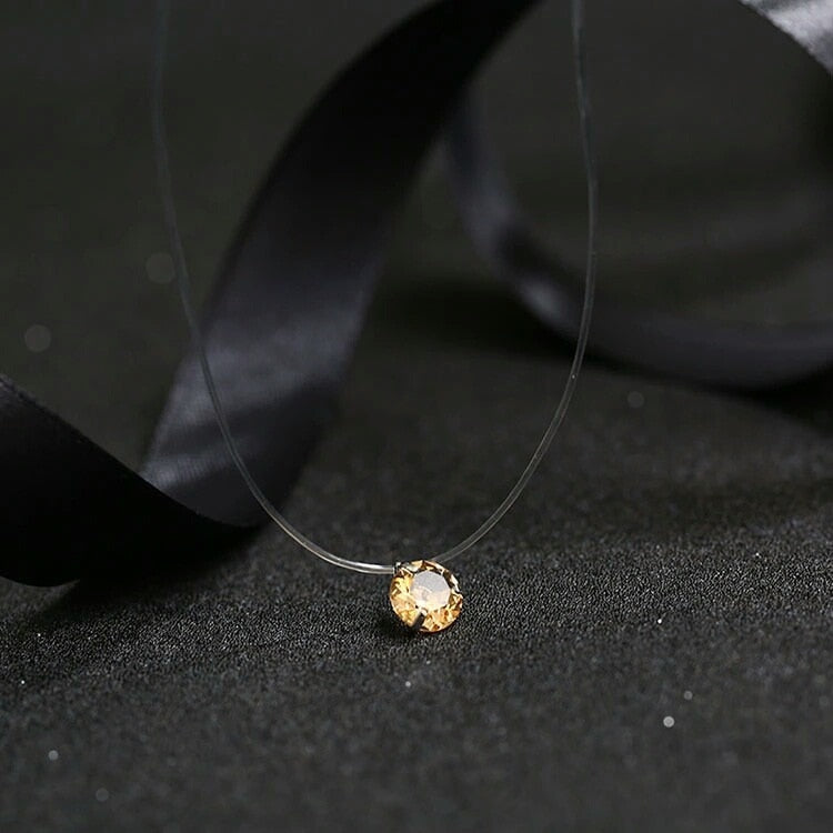 Fashion Shiny Crystal Necklace Zircon Pendant