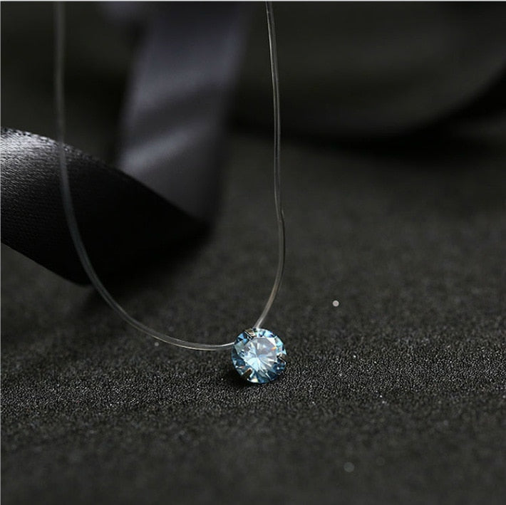 Fashion Shiny Crystal Necklace Zircon Pendant