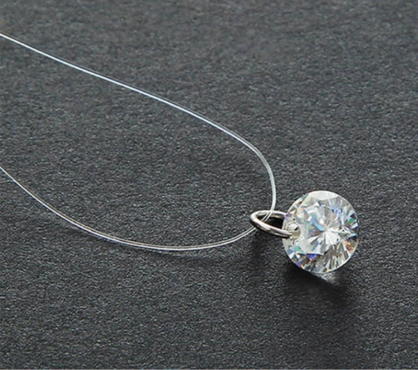 Fashion Shiny Crystal Necklace Zircon Pendant