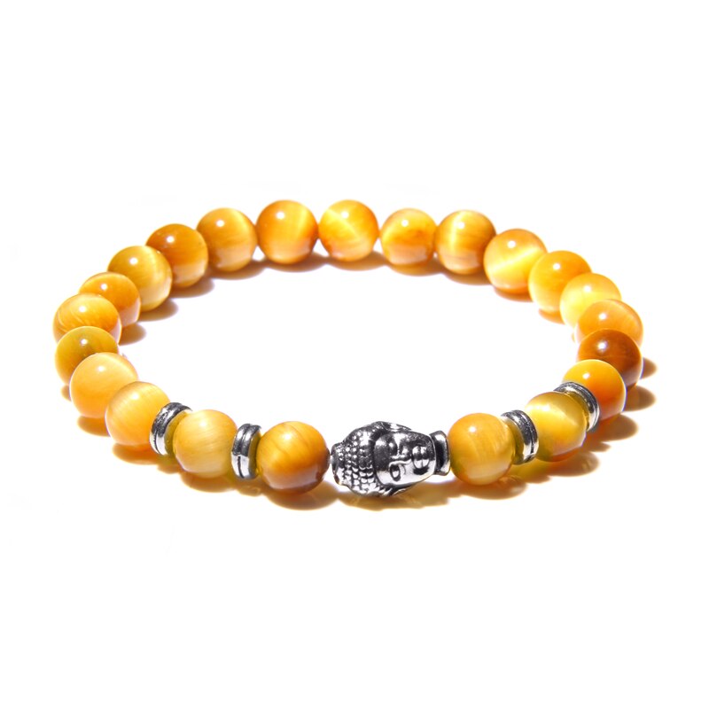 Natural AAA Royal Blue Tiger Eye Stone Beads Bracelet
