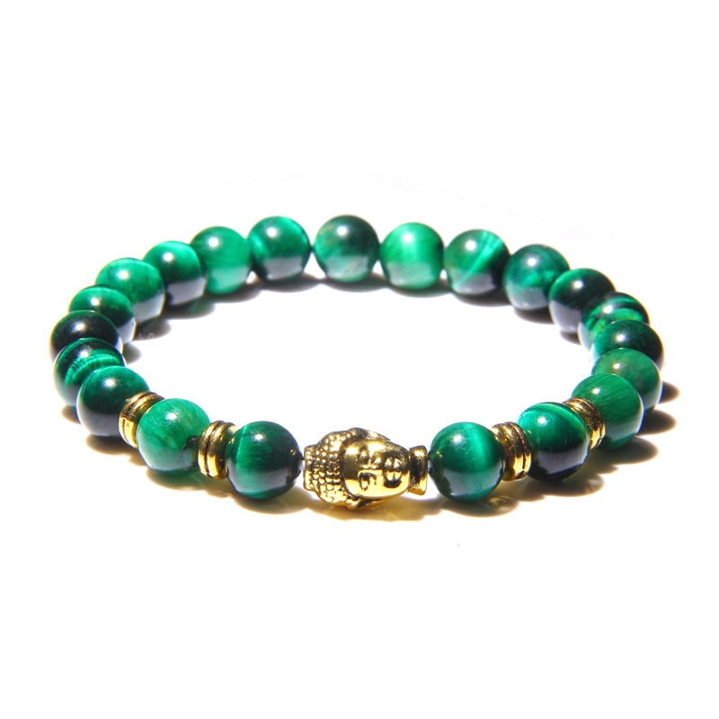 Natural AAA Royal Blue Tiger Eye Stone Beads Bracelet