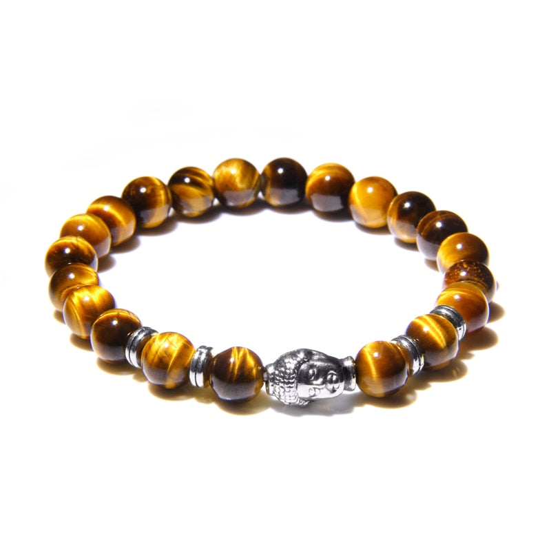 Natural AAA Royal Blue Tiger Eye Stone Beads Bracelet