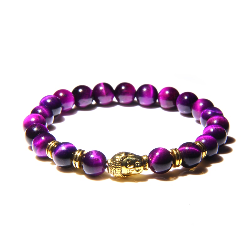 Natural AAA Royal Blue Tiger Eye Stone Beads Bracelet