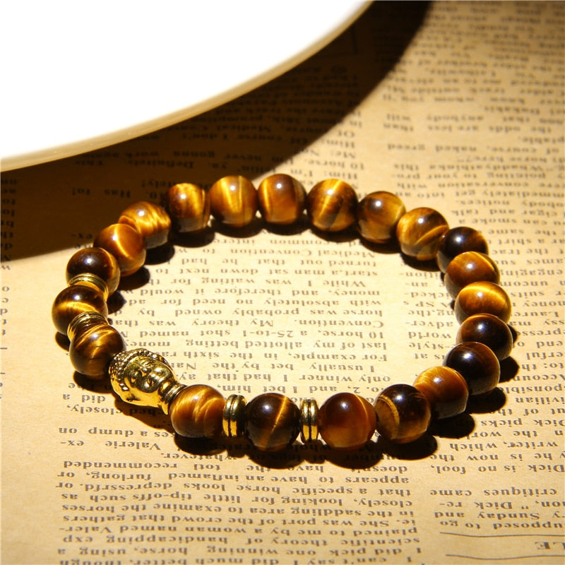 Natural AAA Royal Blue Tiger Eye Stone Beads Bracelet