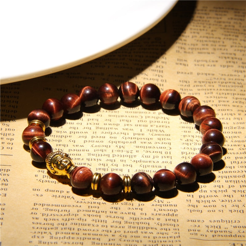 Natural AAA Royal Blue Tiger Eye Stone Beads Bracelet