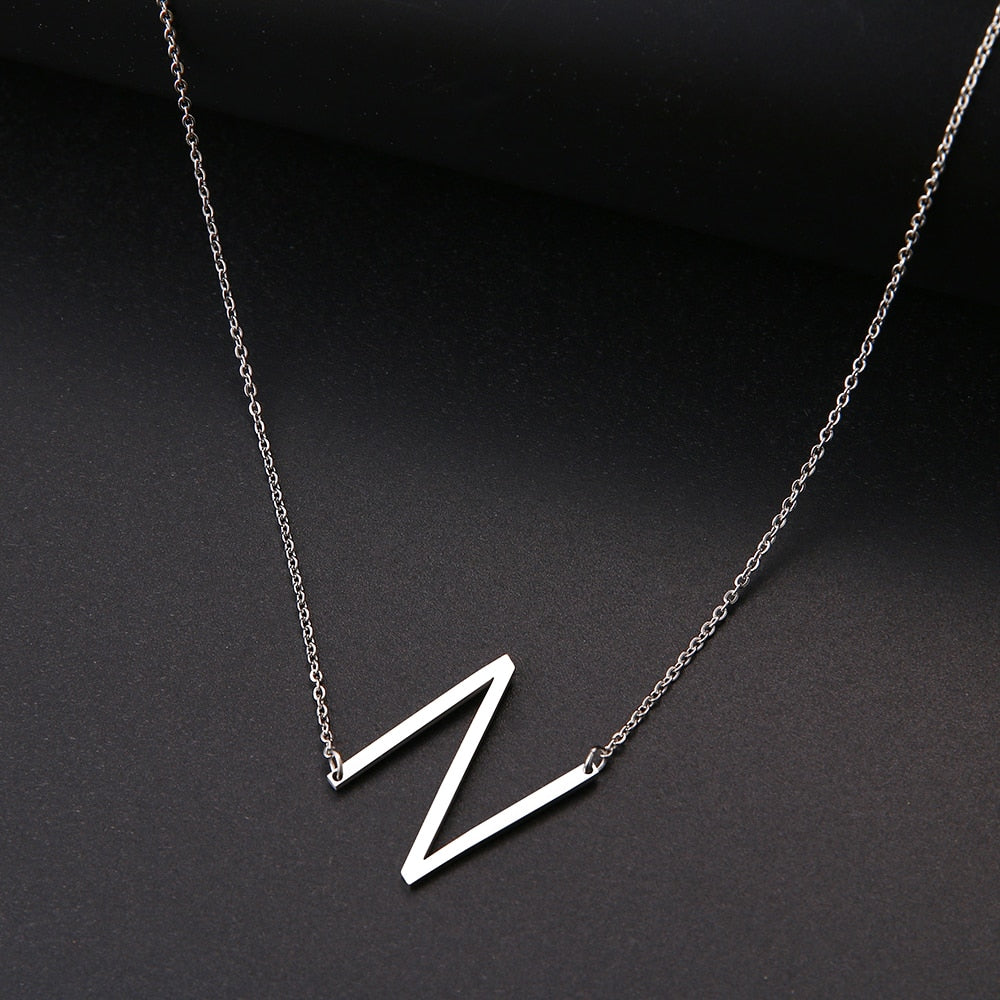316L Stainless Steel Large SIZE 26 Letters Necklace