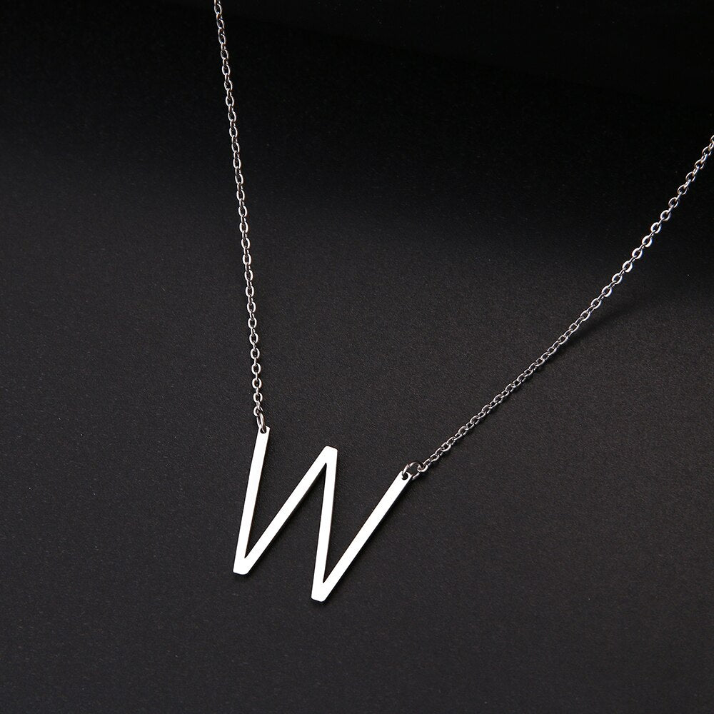 316L Stainless Steel Large SIZE 26 Letters Necklace