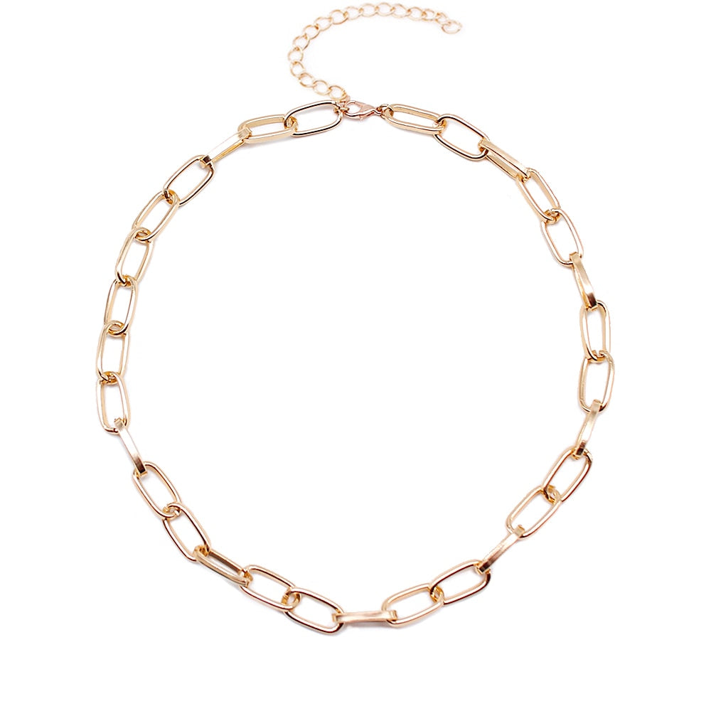 Punk Neck Chain Gold Color Kpop On the Neck Pendant
