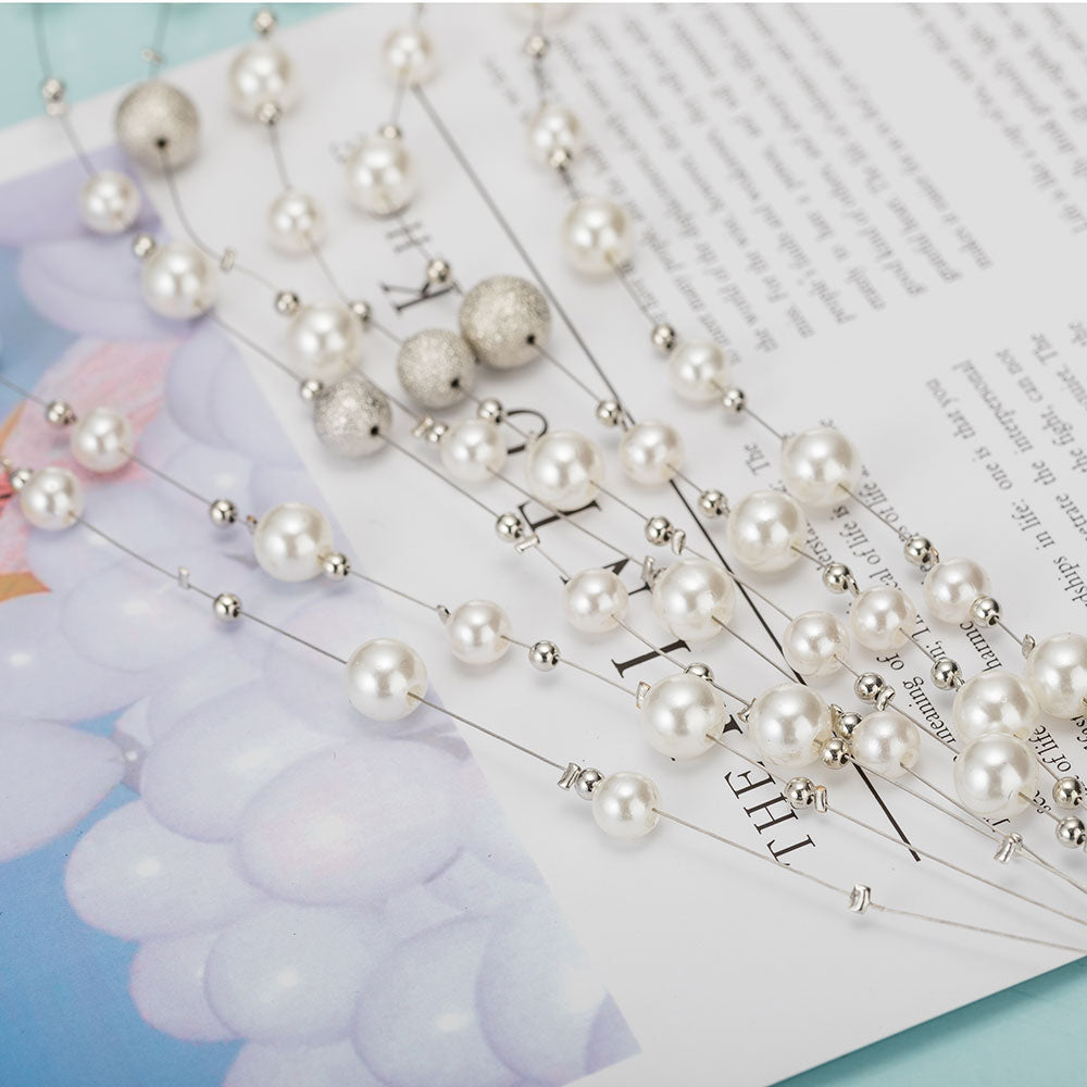 New Fashion Gold Multi Layer Chains Imitation Pearl Jewelry Sets