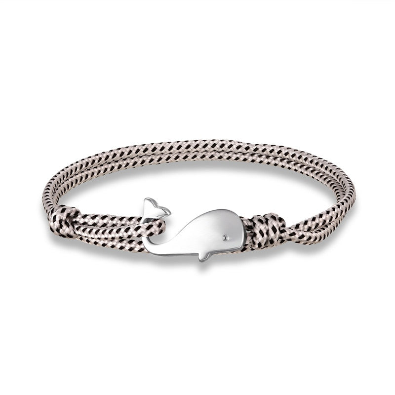 Navy style Camping Parachute cord Whale Tail Anchor Bracelet