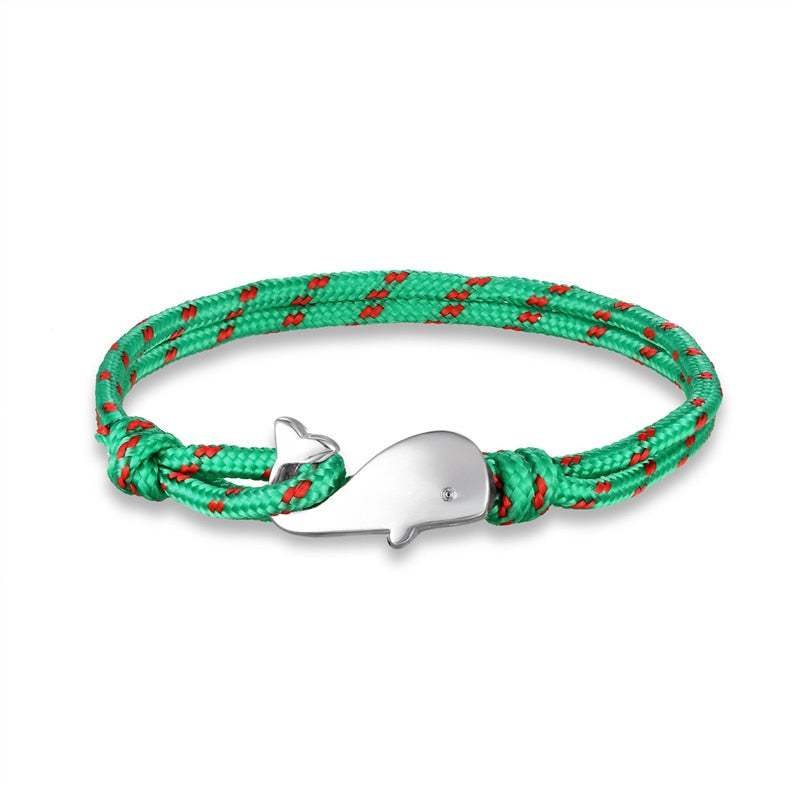 Navy style Camping Parachute cord Whale Tail Anchor Bracelet