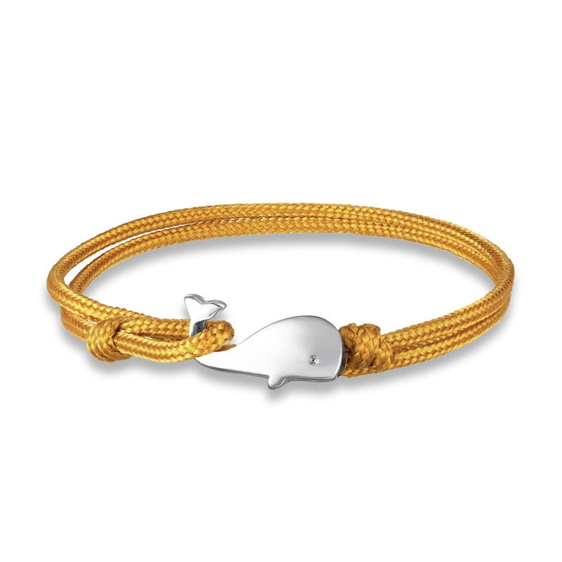 Navy style Camping Parachute cord Whale Tail Anchor Bracelet