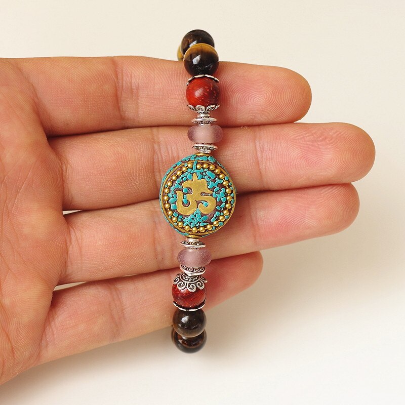 Tiger Eye Stone Beads Strand  Chakra Mala Bracelet
