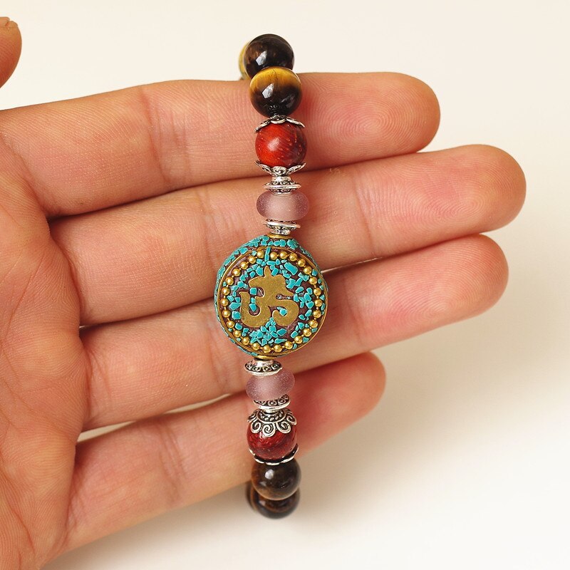 Tiger Eye Stone Beads Strand  Chakra Mala Bracelet