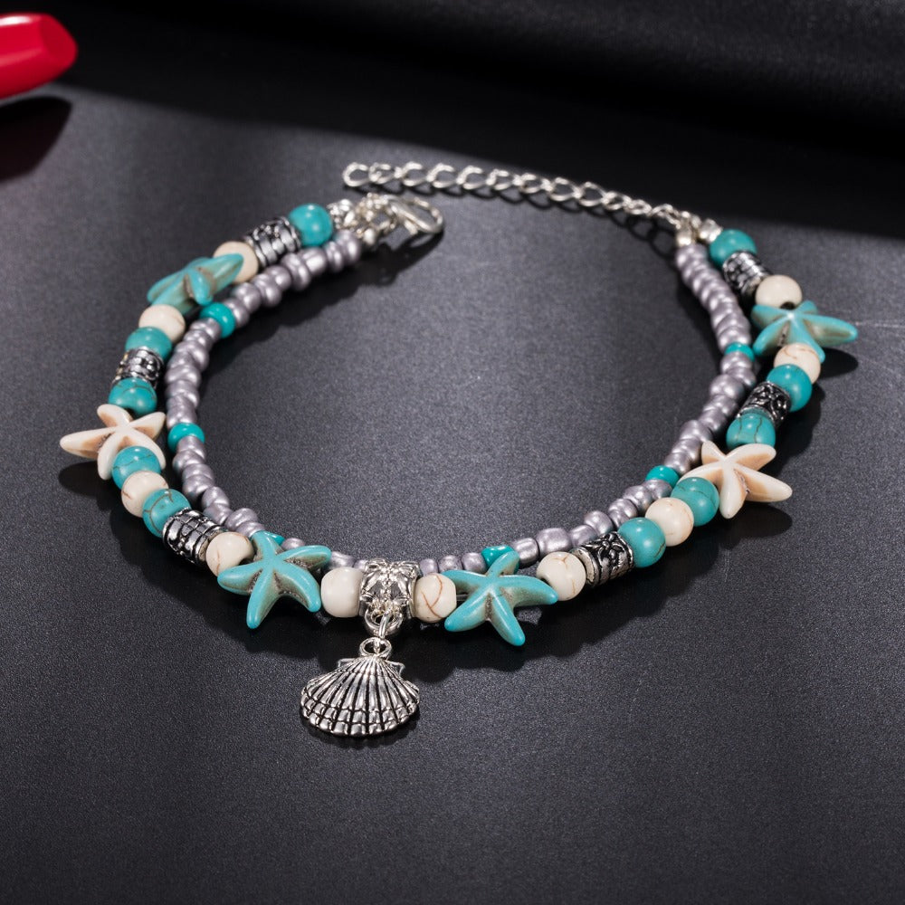 Vintage Shell Beads Anklets For Women New Multi Layer Anklet