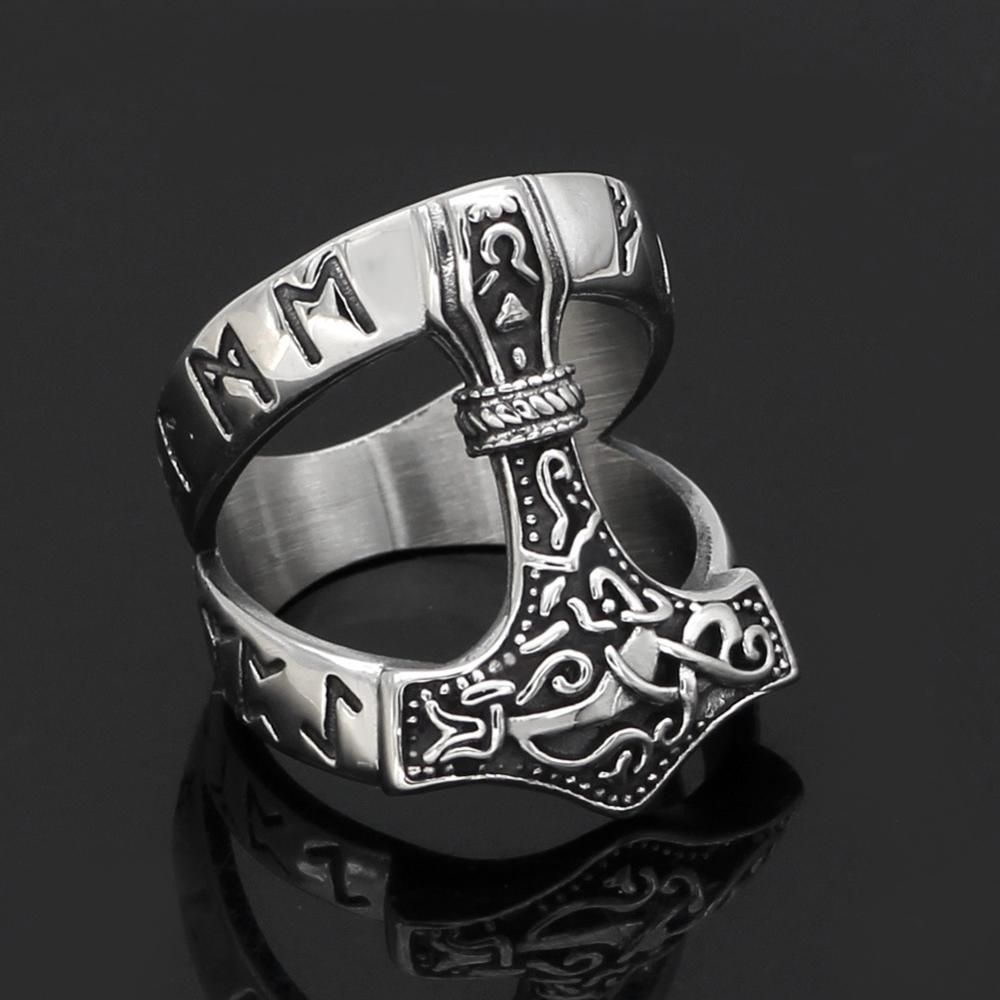 Odin Norse Viking Amulet Rune Index Ring