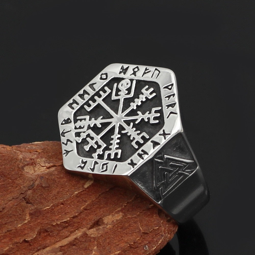 Odin Norse Viking Amulet Rune Index Ring