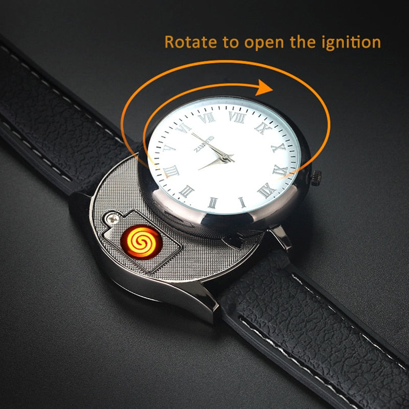 Digital USB Lighter Watch