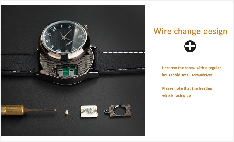 Digital USB Lighter Watch