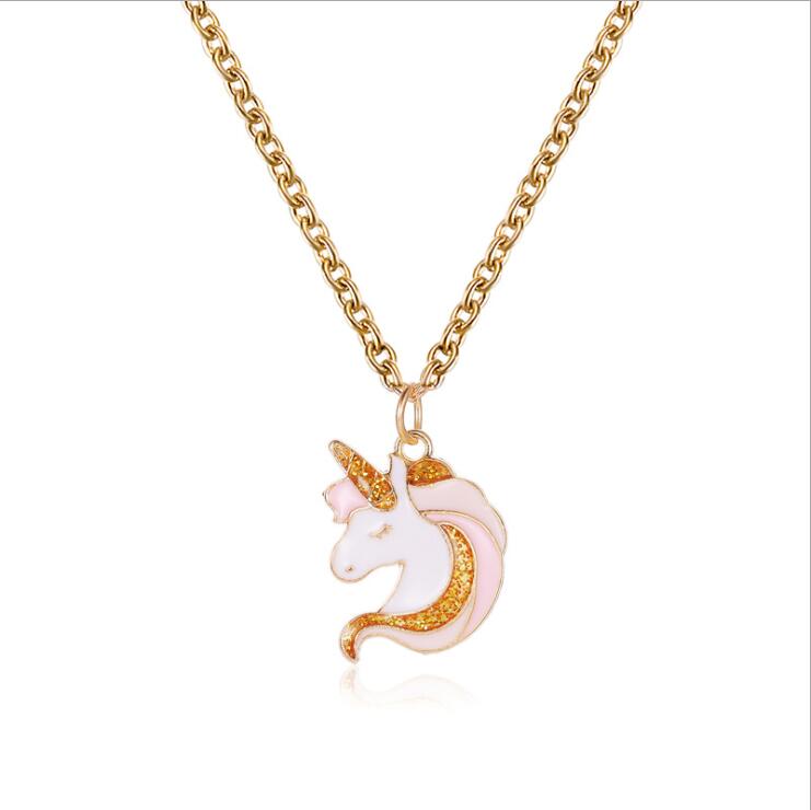 Cartoon Unicorn Necklace Earring  Bracelet and Necklace Set
