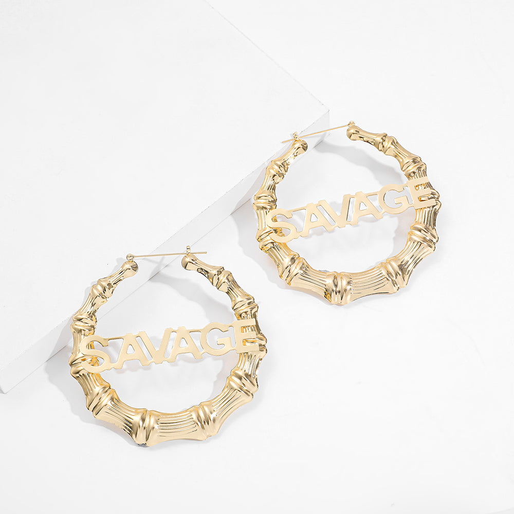 Punk Rock Over Size Geometric Hoop Earrings