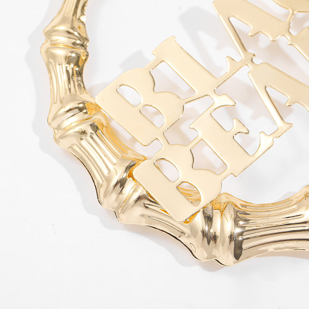Punk Rock Over Size Geometric Hoop Earrings