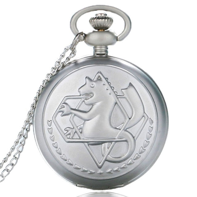 Fashion Full Metal Alchemist Copper Quartz Pocket Watch