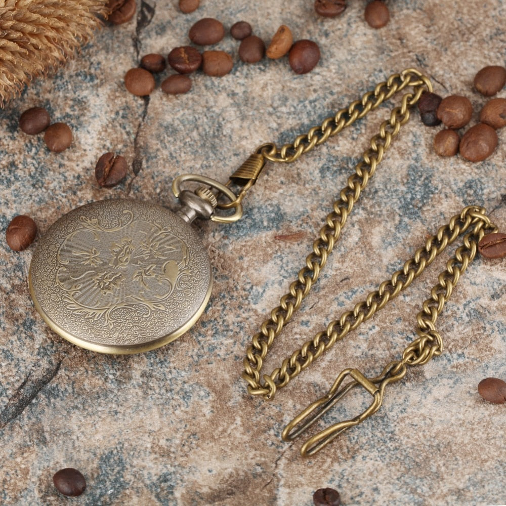 Shell Dial Pocket Watch Necklace