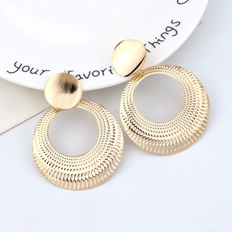 Big Earrings Exaggerated Matte Stud Earrings For Women